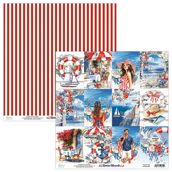 Scrapbooking Papier Set 30x30 - Mintay - Riviera Moments