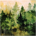 SERVIETTEN 1 Stück Motivservietten Decoupage Napkin 33x33cm, Evergeen trees