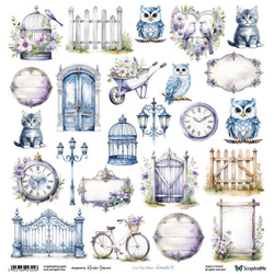 SCRAPandME 30x30cm einseitig Scrapbooking Papier 250g, Elements 9