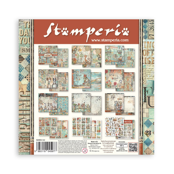 Scrapbooking Papier Set 20x20 - Furry Friends - Stamperia