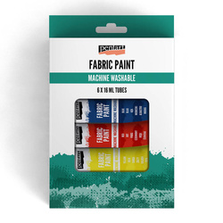 PENTART Stoffmalfarben in Tuben - Textil-Farbe - Fabric Paint - 6x16 ml