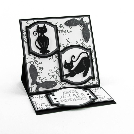 TONIC - Stanzform Präge Stanzschablone Cutting Die + Stempel - Just Purrrfect / Katze