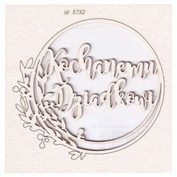 Dekorpappe Die Cut Chipboard Hallo Sommerrahmen 03 Wünsche - Lieber Opa - Scrapiniec