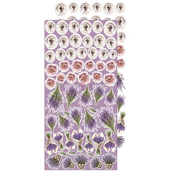 CRAFT OCLOCK 15x30cm Scrapbooking Papier mit Elementen, Heritage Whispers - Flowers