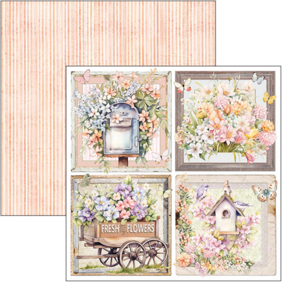 CIAO BELLA Satz 7Stk 30x30cm doppelseitigen Scrapbooking Papier -  Flower Shop