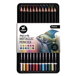 Metallic-Stifte - Metallic Pencils - Studio Light - 12 Stück