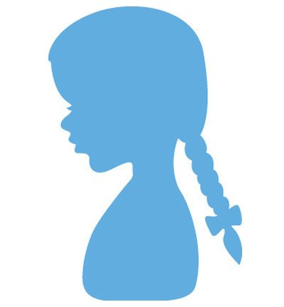 Stanzform Präge Stanzschablone Cutting Die - Marianne Design - Silhouette Mädchen mit Zöpfen LR0350 Kamee - Mädchen mit Zöpfen