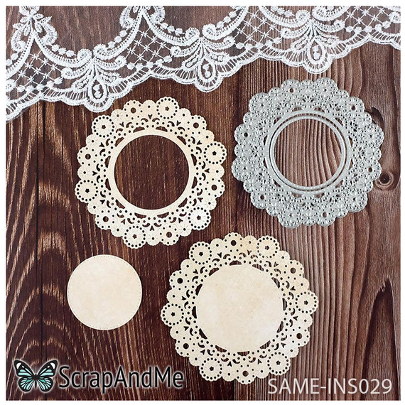 Stanzschablone – Cutting Die für Papier - SCRAPANDME - Spitzendeckchen-Muster 029