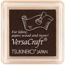 Tsukineko VersaCraft Small Pigmentstempelkissen für Stoff, Leder, Papier - Cocoa