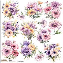 AUFKLEBER ScrapLove Dekor Stickers - Gerbera 1 