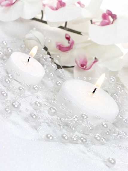 Perlengirlande weiß 1,3 m