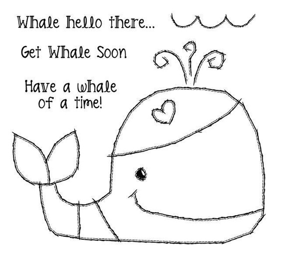 WOODWARE Transparent Stempeln Set Motivstempel Clear Stamps - Whale Hello, Liebe Wal