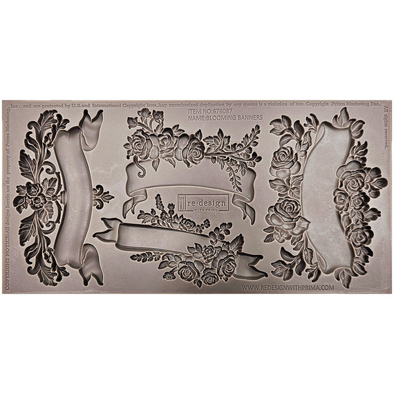 PRIMA SILIKONFORM Mold Abformen Gießen Mould,  Blooming Banners