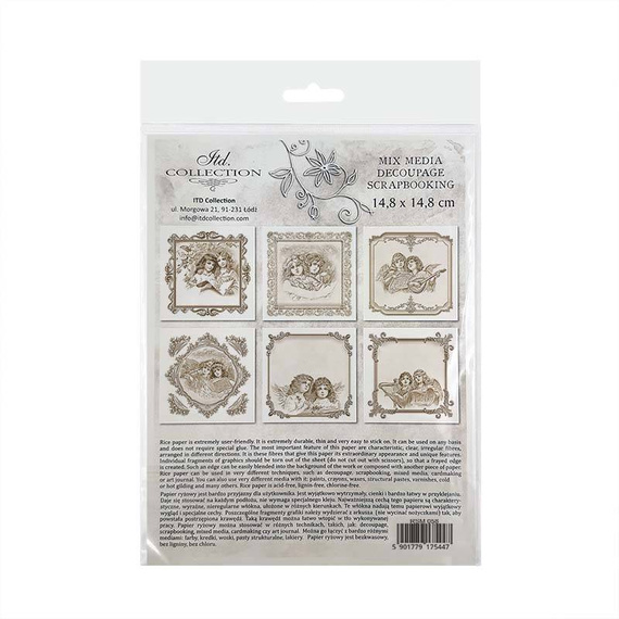 ITD Reispapier Decoupage Bastelpapier, RSM058 engel