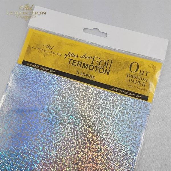 Metallische Folie Termoton Glitzersilber
