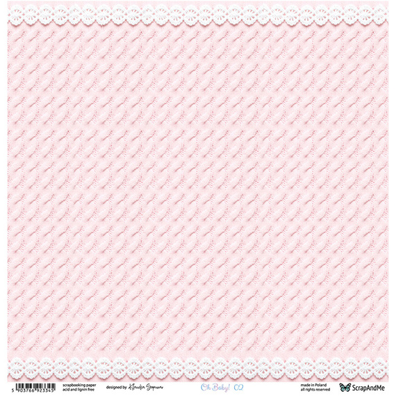 30x30cm doppelseitig Scrapbooking Papier - ScrapAndMe - Oh, Baby 01/02