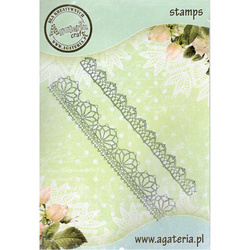 AGATERIA - Transparent Stempel Motivstempel - Lace 3 / 2St.  Spitze 3/2St. 