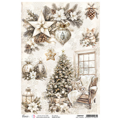 Reispapier für Decoupage A4 - Ciao Bella - Winter Season Small Wonders