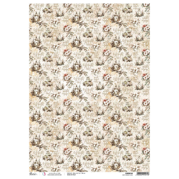 Reispapier für Decoupage A3 - Ciao Bella - Winter Season Cozy Wonder Vibes