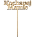 Holzverzierung Topper - Kochanej Mamie Untertitel PL10 cm - Dekor