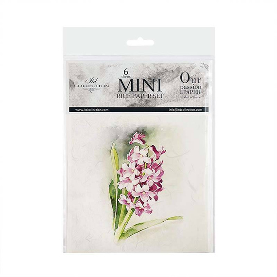 ITD Reispapier Decoupage SET Bastelpapier, Hyazinthen, Schneeglöckchen, Krokusse RSM073 