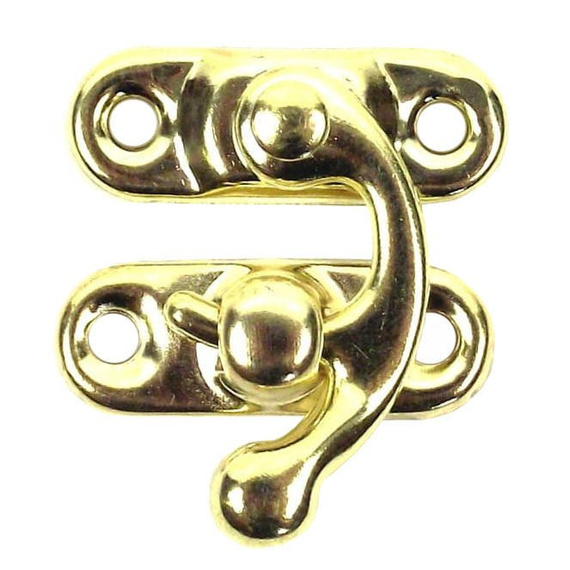 BOX HOLDER mit Haken, Boxenschloss - Farbe Gold 28x32mm