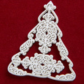 SCRAPINIEC Dekorpappe Die Cut Chipboard Dekoration Ornament 2-lagig - groß Weihnachtsbaum Idea d'oro 