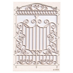 SCRAPINIEC Dekorpappe Die Cut Chipboard Dekoration Ornament, Pforte Gate 4930