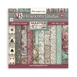 STAMPERIA Set 10 Blatt 20x20cm doppelseitig Scrapbooking Papier 190g,  Master of Magic Hintergrund