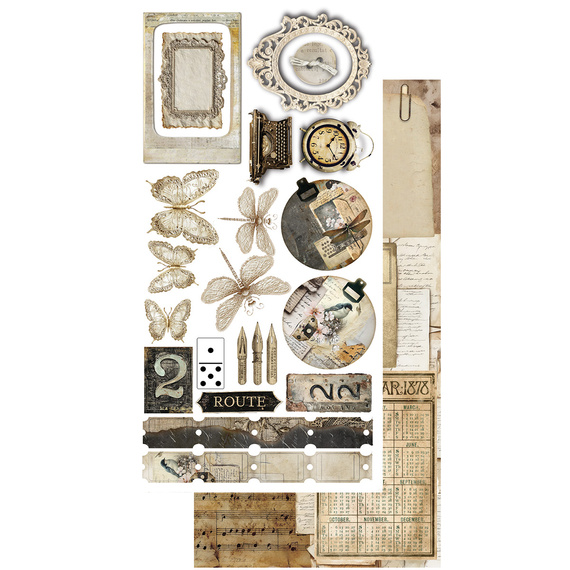 ALCHEMY OF ART Set 15x30cm Scrapbooking Papier, Magic of the Northern Lights, aurora