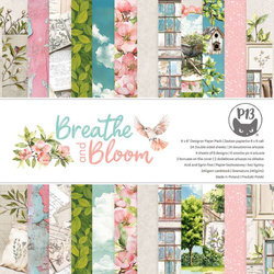 P13 Set 24 Blatt 15x15cm doppelseitig Scrapbooking Papier Block 240g, Breathe and Bloom