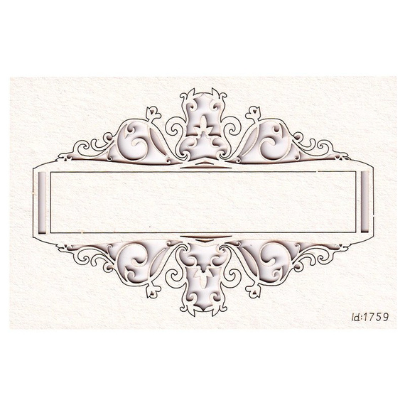 SCRAPINIEC Dekorpappe Die Cut Chipboard Dekoration Ornament, Schild Rahmen