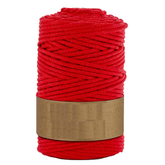 Baumwollkordel 5mm Seil aus Baumwolle mit Polyester Kern 100m - rot