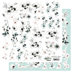 ALCHEMY OF ART 30x30cm doppelseitig Scrapbooking Papier 250g,   In the morning Blumen