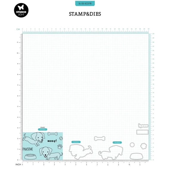 Stanzform Präge Stanzschablone Cutting Die und Stempel - StudioLight - Dachshund - Dackelhunde