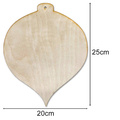 HOLZKUGEL mit Rahmen Anhänger aus Holz Weihnachtskugel zum Dekorieren Kugel 12 cm