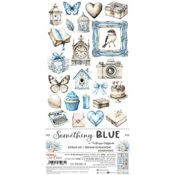 CRAFT OCLOCK 15,5x30,5cm Scrapbooking Papier mit Elementen, Something Blue