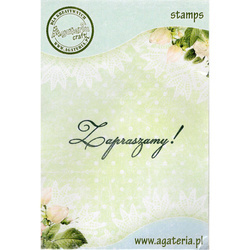 AGATERIA - Transparent Stempel Motivstempel Clear Stamp ,Zapraszamy! - Untertitel PL
