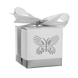 Silberne Bandbox mit Schmetterling - 1St