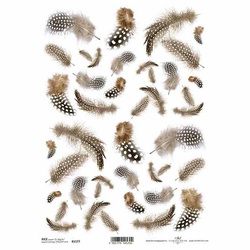 ITD Reispapier Decoupage Bastelpapier Softpapier Serviettentechnik, Gefieder R1577