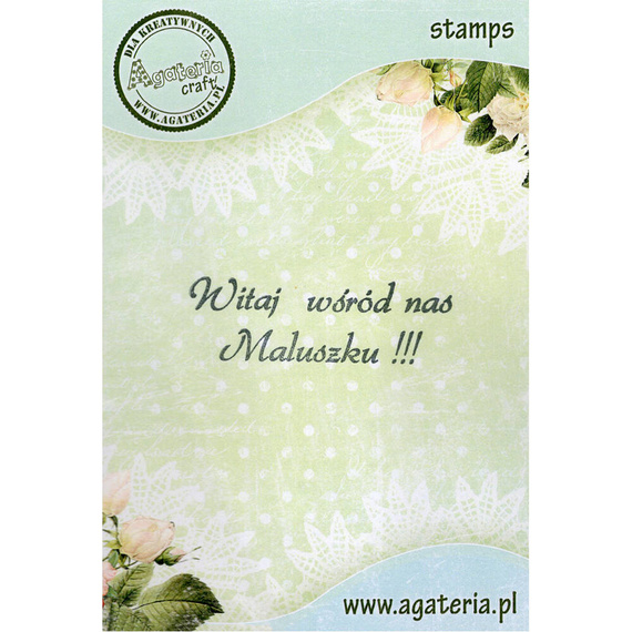 AGATERIA - Transparent Stempel Motivstempel Clear Stamp - Witaj wśród nas... Untertitel PL