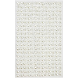 Selbstklebende cremefarbene Perlen 6mm - 260Stück