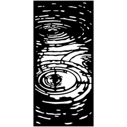 Schablone mixed-Media 3D 12x25cm - Herbarium Silvae Wassermuster - Stamperia