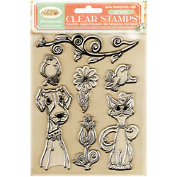 Transparenter Stempel - Furry Friends - Haustier - Stamperia