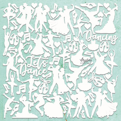MINTAY Chippies - Dekorpappe Die Cut Chipboard Dekoration Ornament - Dance Tanz, Musik