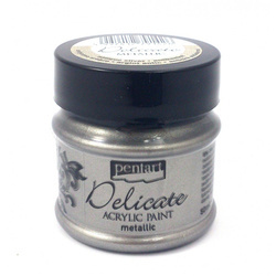 Metallic-Farbe Delicate - PENTART - antik silber / antik silber 50ml