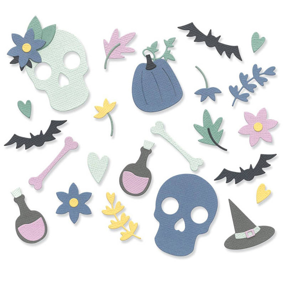 SIZZIX Stanzform Präge Stanzschablone Cutting Die, Spooky Icons by Lisa Jones