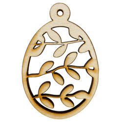 Holz-Ei-Anhänger 7cm - Sockel im Ei 2