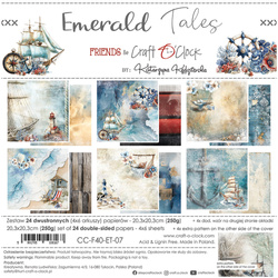 Scrapbooking Papier Set 20x20 - Craft o'clock - Emerald Tales
