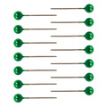 Dekorative Perlennadeln 22mm - 100 Stück grün
